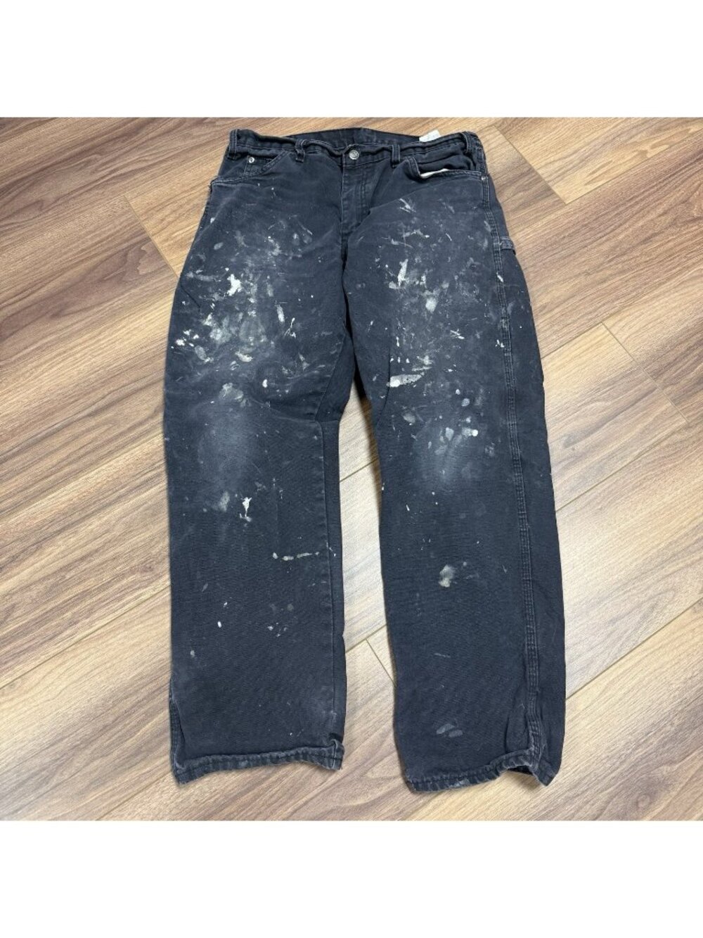 Vintage Dickies Black Carpenter Pants Mens 34x32 Painter Paint Workwear